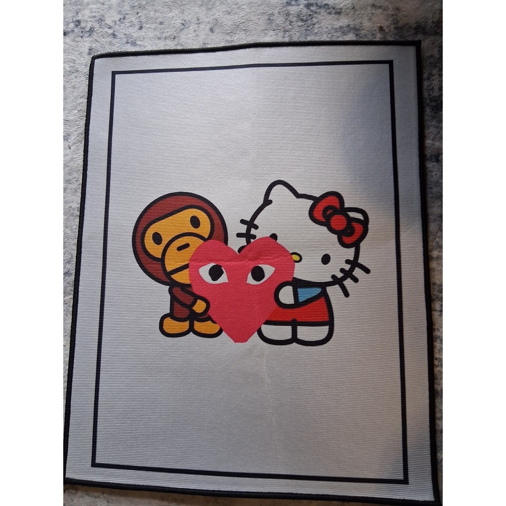 CDG X Hello Kitty X Bape Print Custom‎ Area Rug Mat